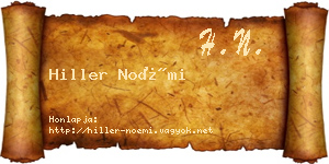 Hiller Noémi névjegykártya
